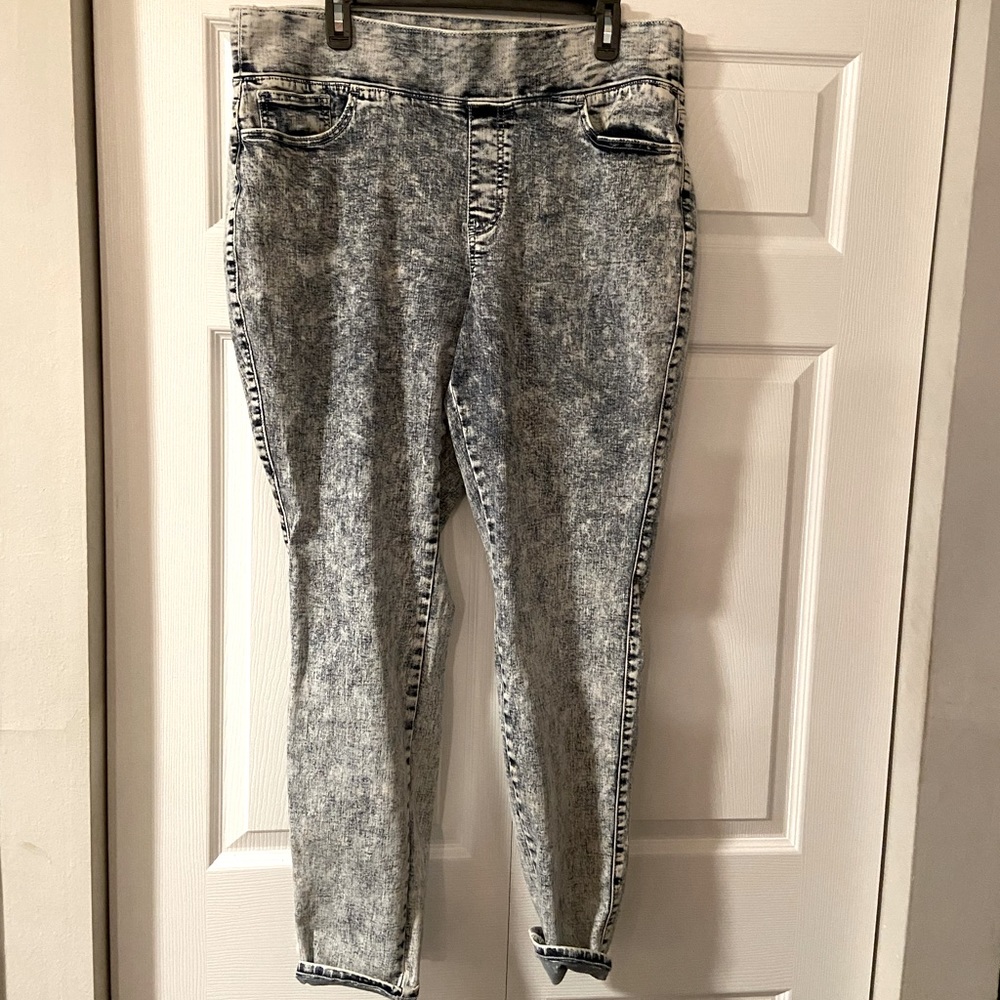 Stone wash jeggings